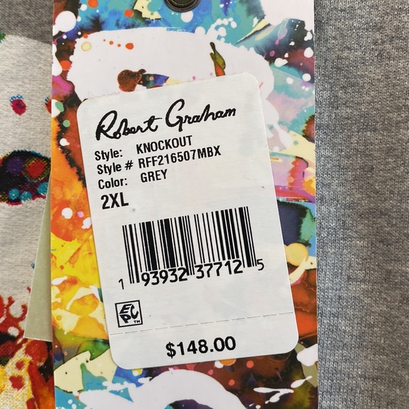 NEW Robert Graham Skull Crossbones Lightweight Sweatshirt - Picture 5 of 7